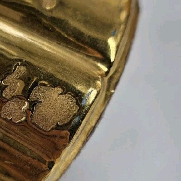 Vtg Savoy Weeping Gold Mid Century Modern MCM Vase Plus Salt and Pepper Shakers - Picture 11 of 14